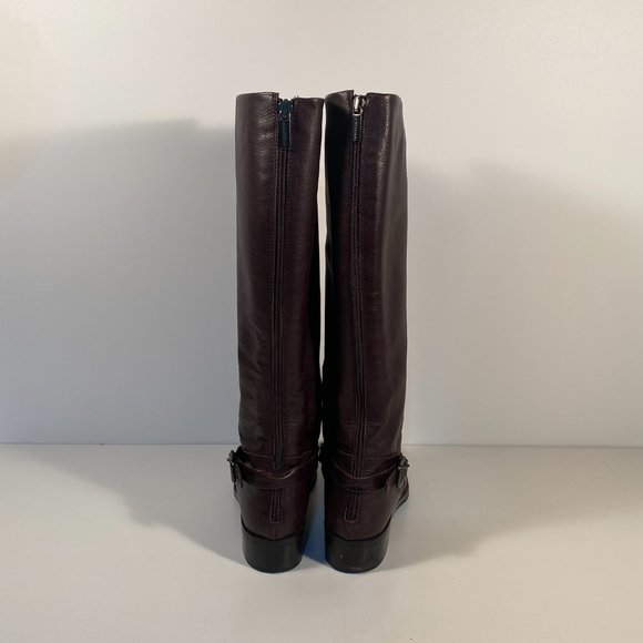 Aquatalia Brown Leather Tall Boots Women 8.5 - Picture 2 of 8
